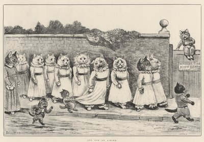 Sortie pour une promenade - Louis Wain